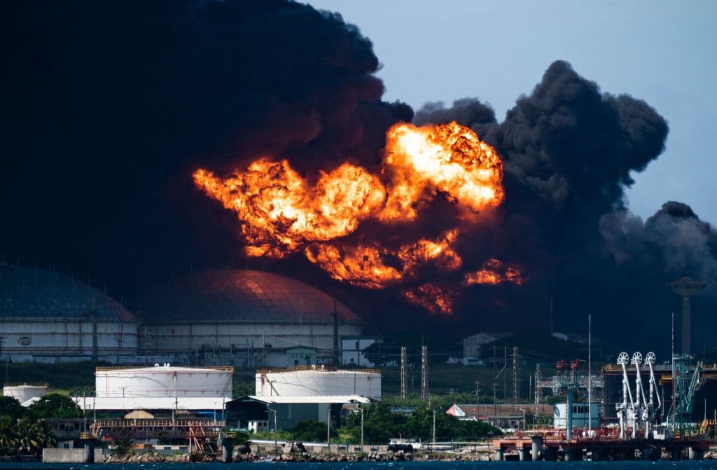Explosión de combustible en Matanzas, Cuba.