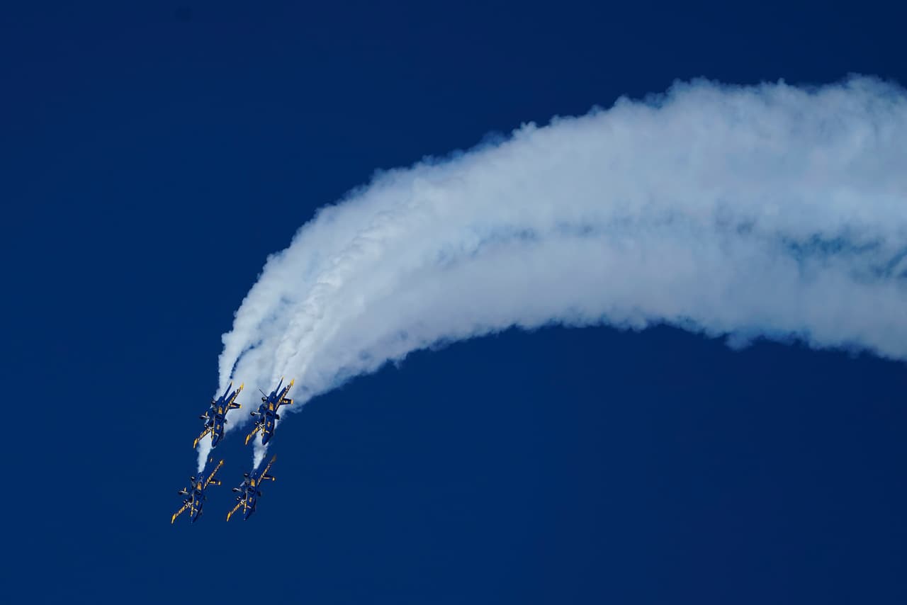 El escuadrón de los 'Ángeles azules' fue formado en 1946 tras finalizar la Segunda Guerra Mundial y fue el primer equipo de acrobacias aéreas de la Marina de EEUU.