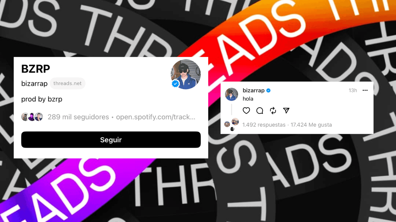 Un simple 'hola', fue el primer post de 
<b>Bizarrap</b> en Threads. ¿También esperabas anuncio de su próxima Music Session?