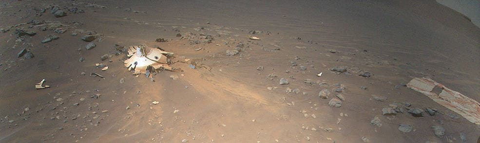 Imagen de Marte tomada por el helicóptero de la NASA Ingenuity.