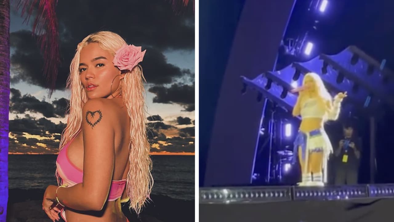 Karol G llora en pleno concierto por problemas técnicos: "No me voy a dejar"
