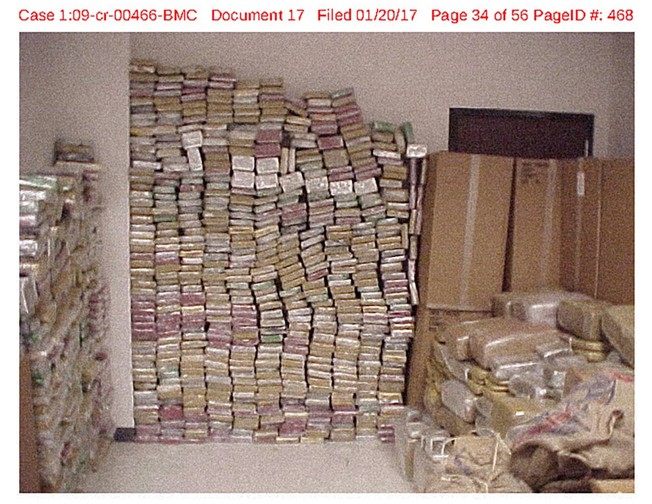 <b>Evidencia 4:</b> Un almacenamiento de 1,100 kg de cocaína fue incautado en El Paso, Texas.
