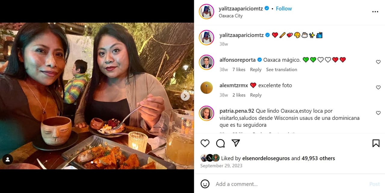 Yalitza y su hermana Edith.