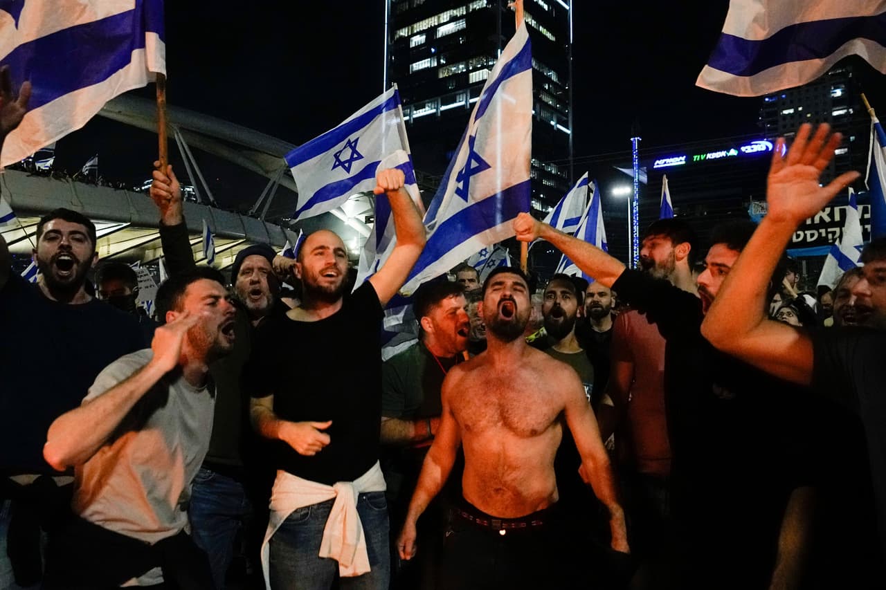 Protestas en Israel contra los planes de reforma judicial de Netanyahu.