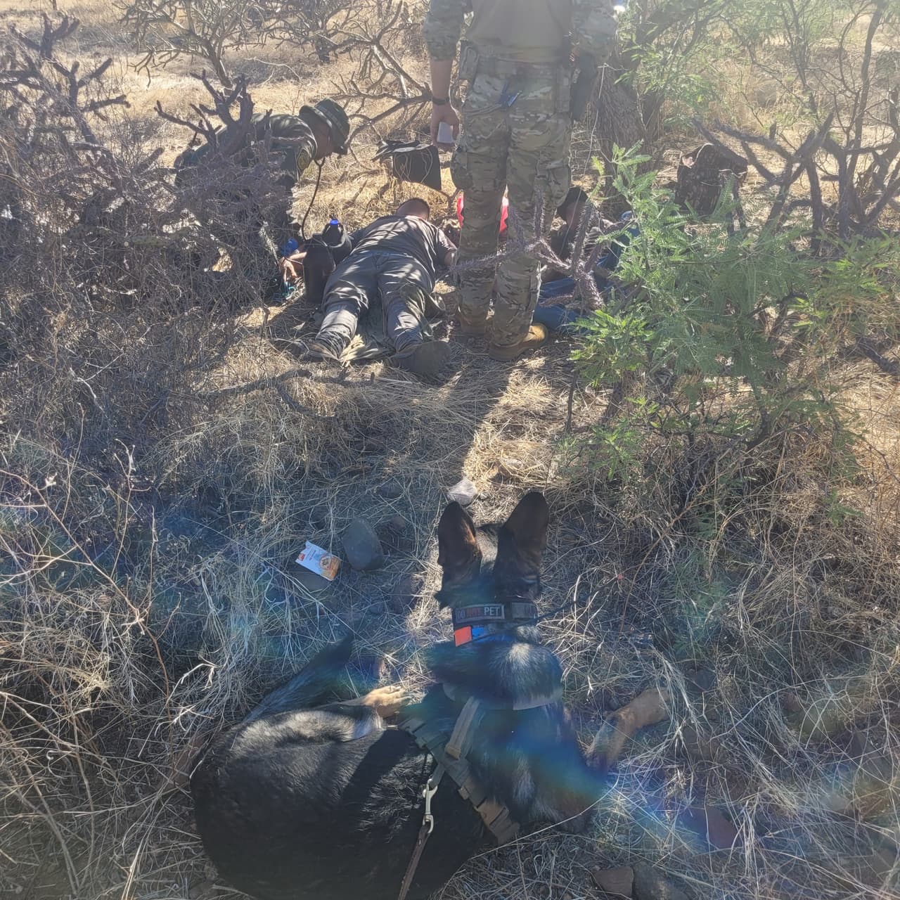 Cerca de Green Valley, Arizona, los agentes de la estación de Tucson localizaron a dos migrantes que sufrían de deshidratación severa. Agentes certificados como tecnicos de emergencia colaboraron con BORSTAR y brindaron ayuda para salvarvidas.
