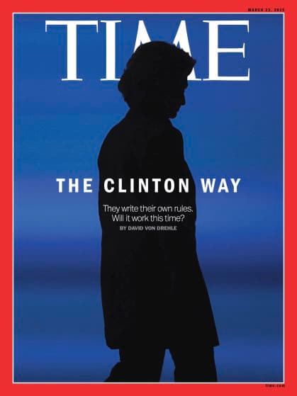 La silueta de Hillary Clinton en 2015.