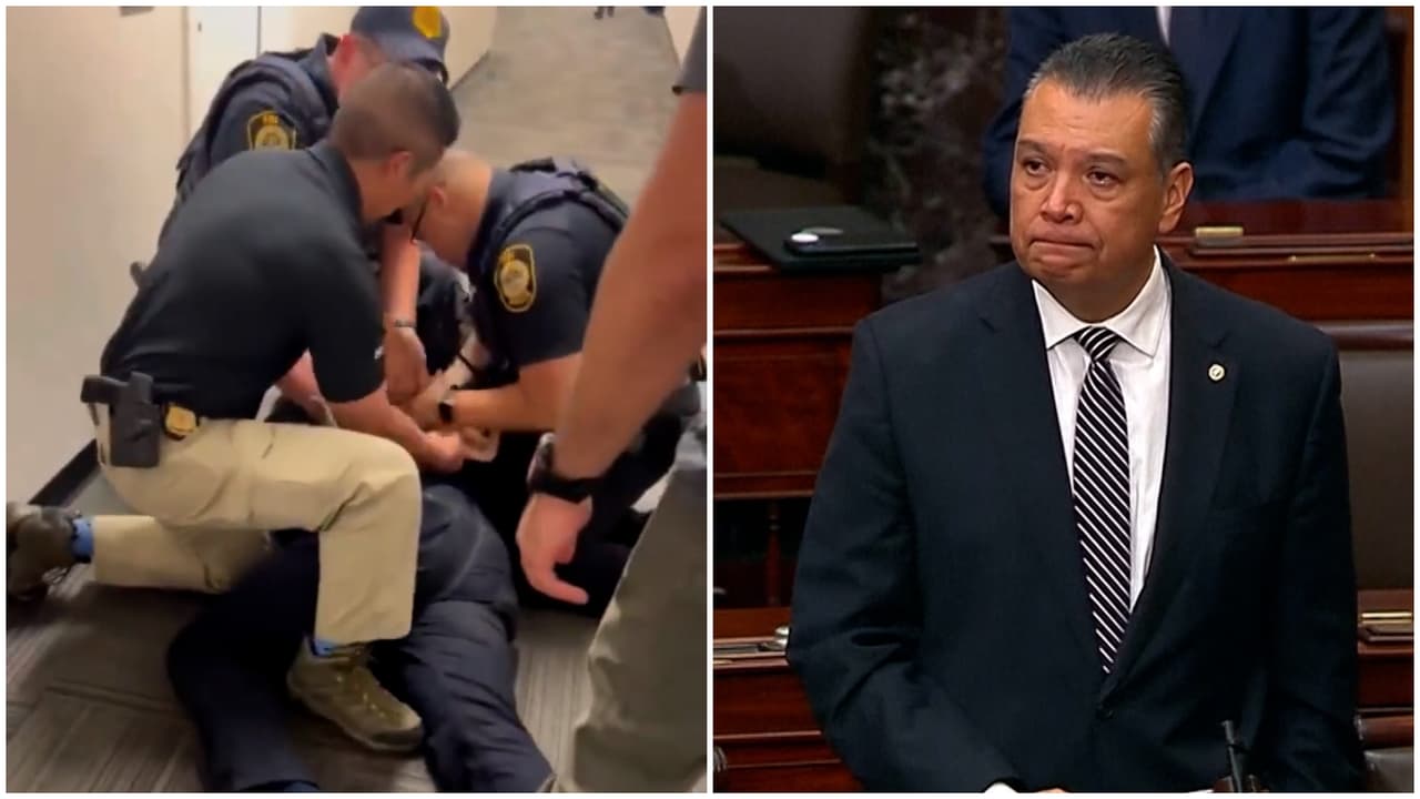 El emotivo relato de Alex Padilla tras ser esposado en conferencia de Kristi Noem