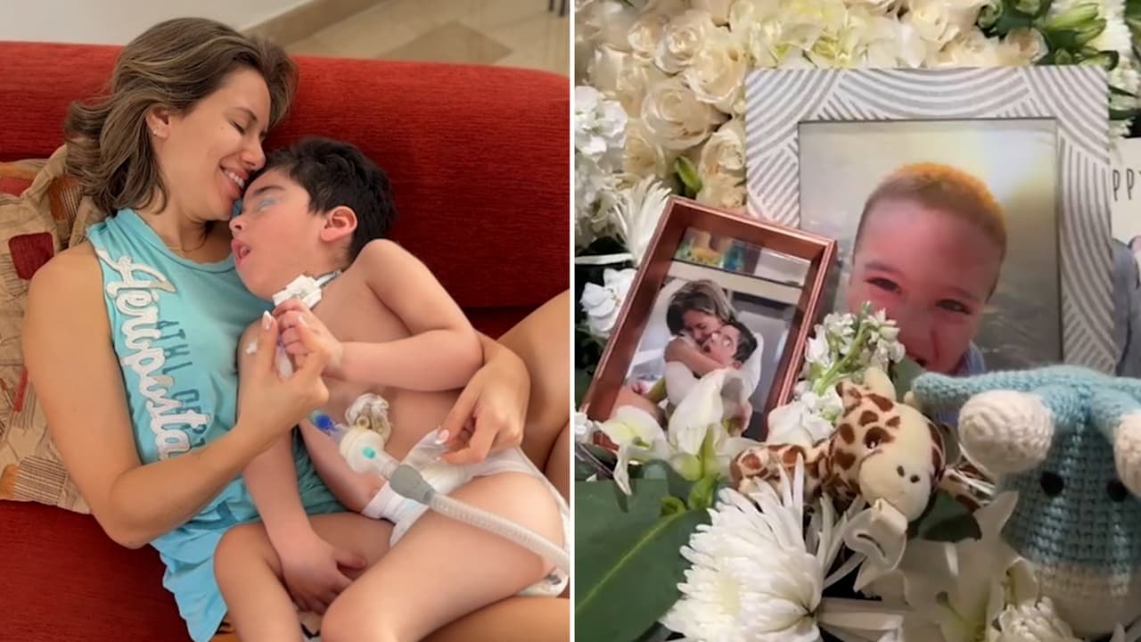 Dan emotivo último adiós al hijo de la presentadora Karime Borja: "Te amo con toda mi alma"