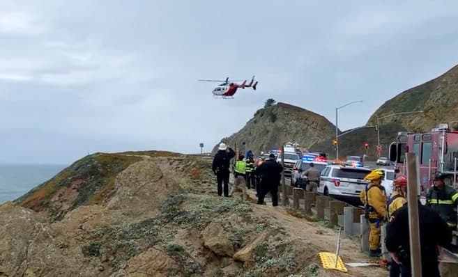 Acusan de intento de asesinato al conductor del Tesla que cayó por un precipicio con su familia dentro del auto