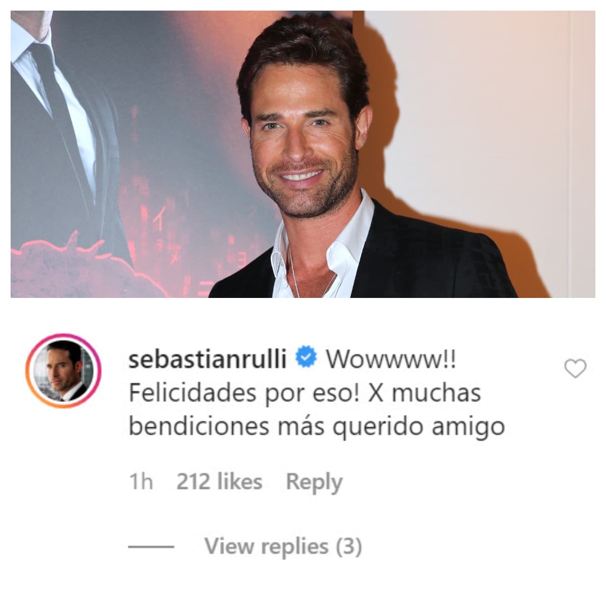 El actor 
<b><a href="https://www.univision.com/famosos/sebastian-rulli-arrasa-con-su-version-de-anuel-y-ahora-le-pide-un-duo-a-jesse-y-joy-video" target="_blank">Sebastián Rulli</a></b> también se unió a la celebración virtual. 
<br>