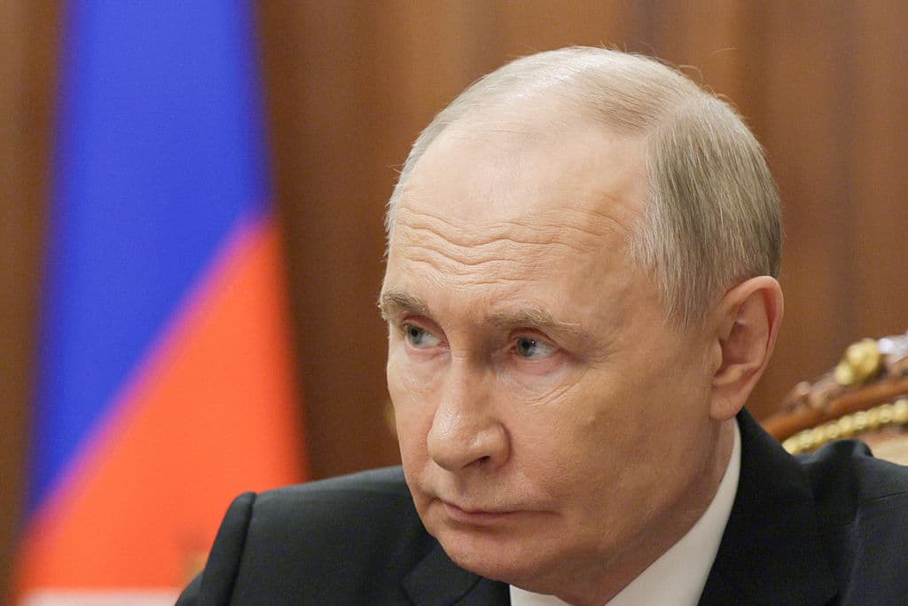 Vladimir Putin en una reunión en Moscú el martes.