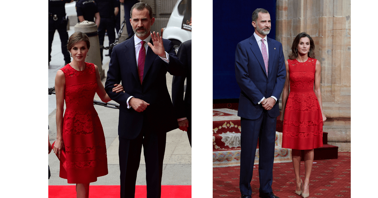 Si un vestido es tu preferido, ¿por qué no usarlo más de una vez? Esta parece ser la idea de la esposa del rey Felipe VI de España con respecto a un modelo de Carolina Herrera entallado de la parte superior y con falda amplia. 
<br>
<br>Lo ha lucido en junio del 2017, octubre del 2018 y, más recientemente, septiembre del 2020. 
<br>