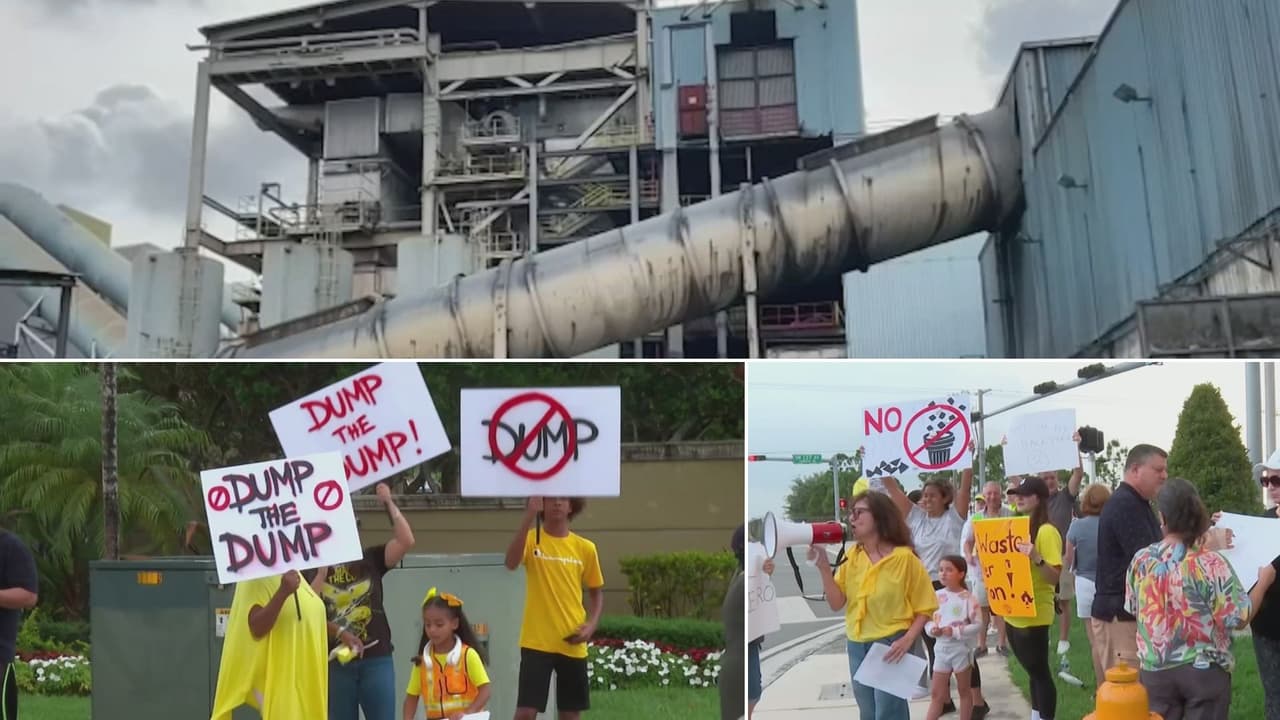 Habitantes de Kendall protestan contra construcción de planta de basura