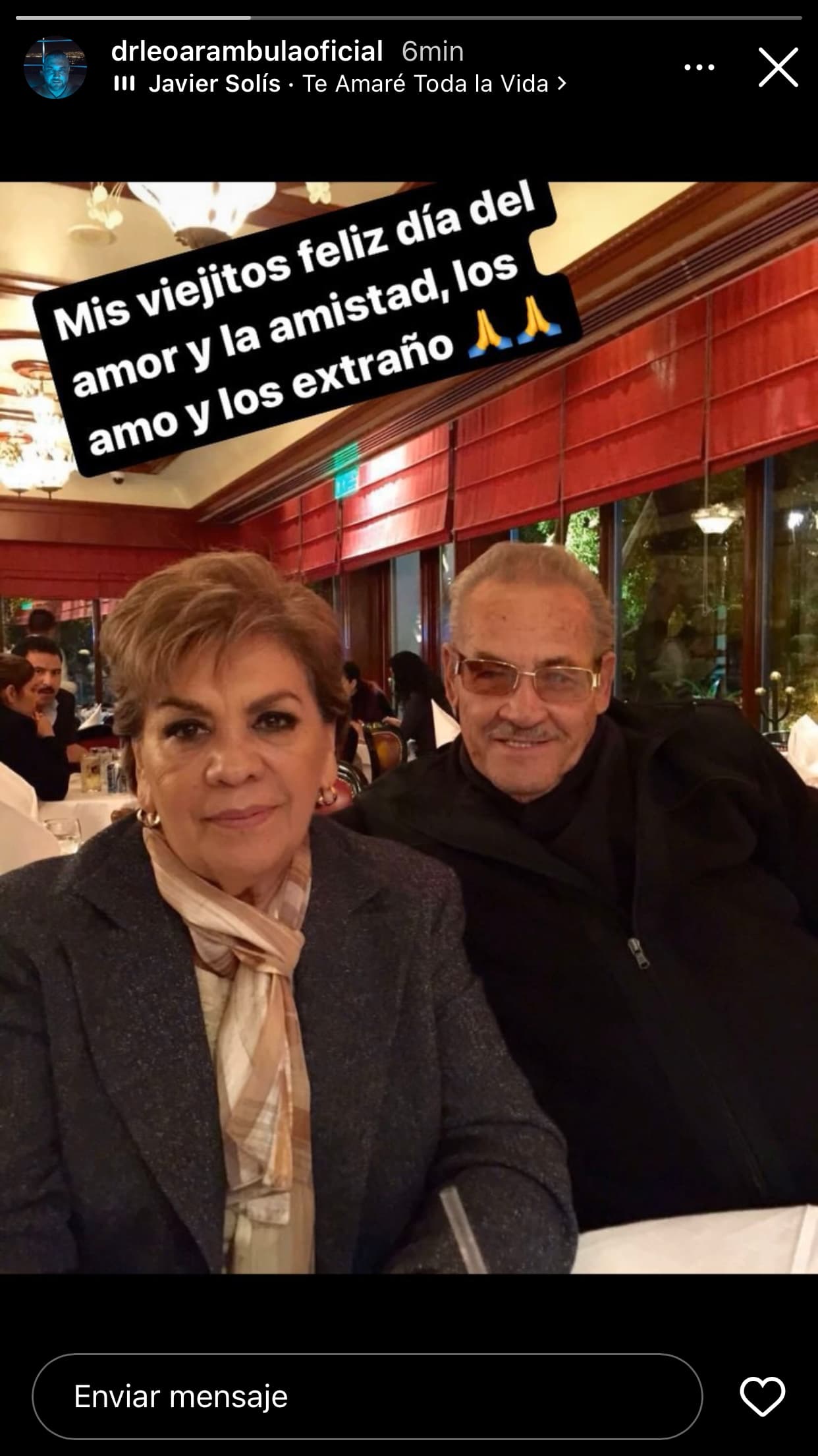 Leonardo, hermano de Aracely Arámbula, también se pronunció por primera vez tras la muerte de su madre con esta publicación.