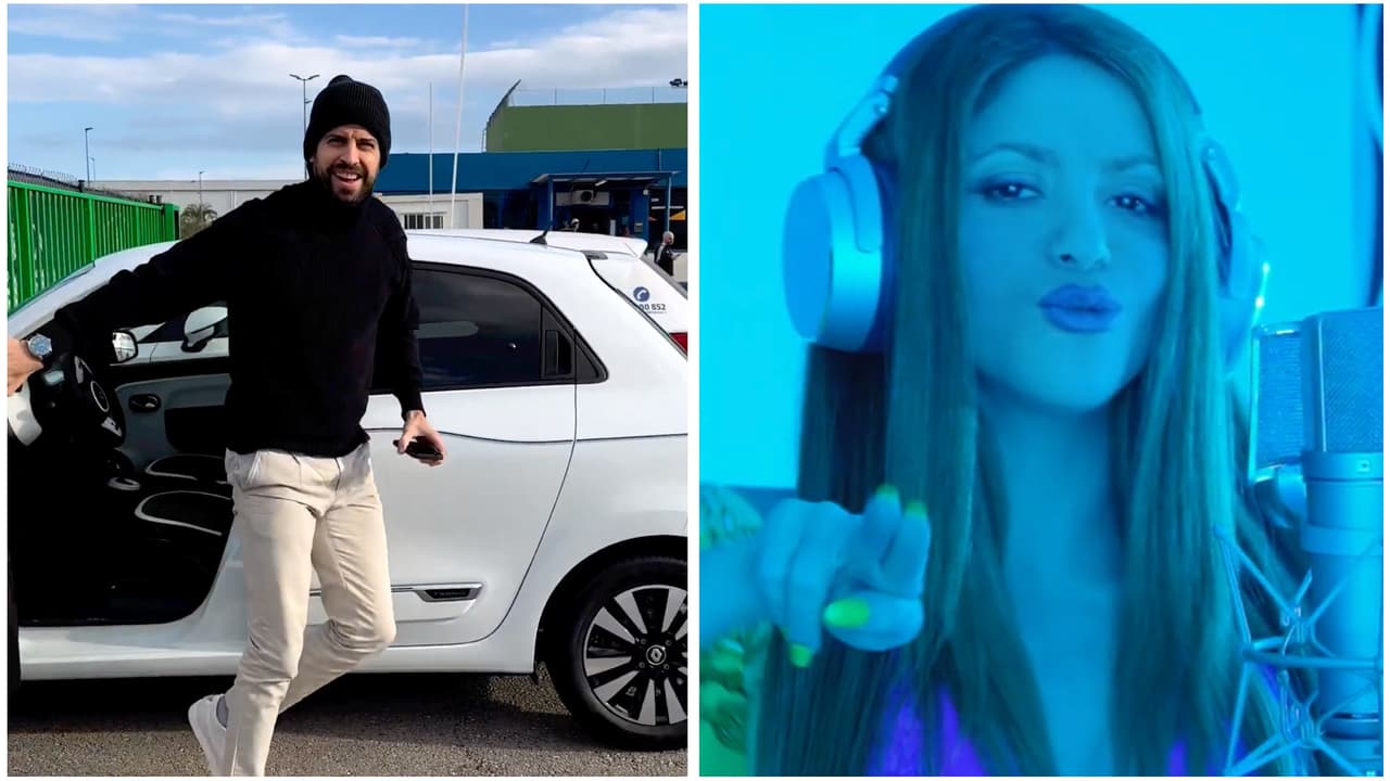 Piqué lo hace de nuevo y se pasea orgulloso en un Twingo en respuesta a la nueva canción de Shakira