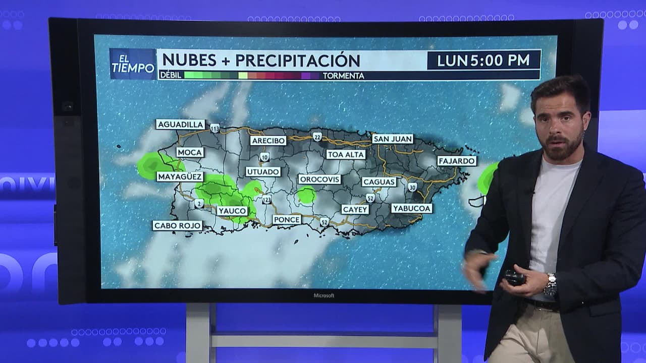 Tarde lluviosa para este lunes al este de Puerto Rico