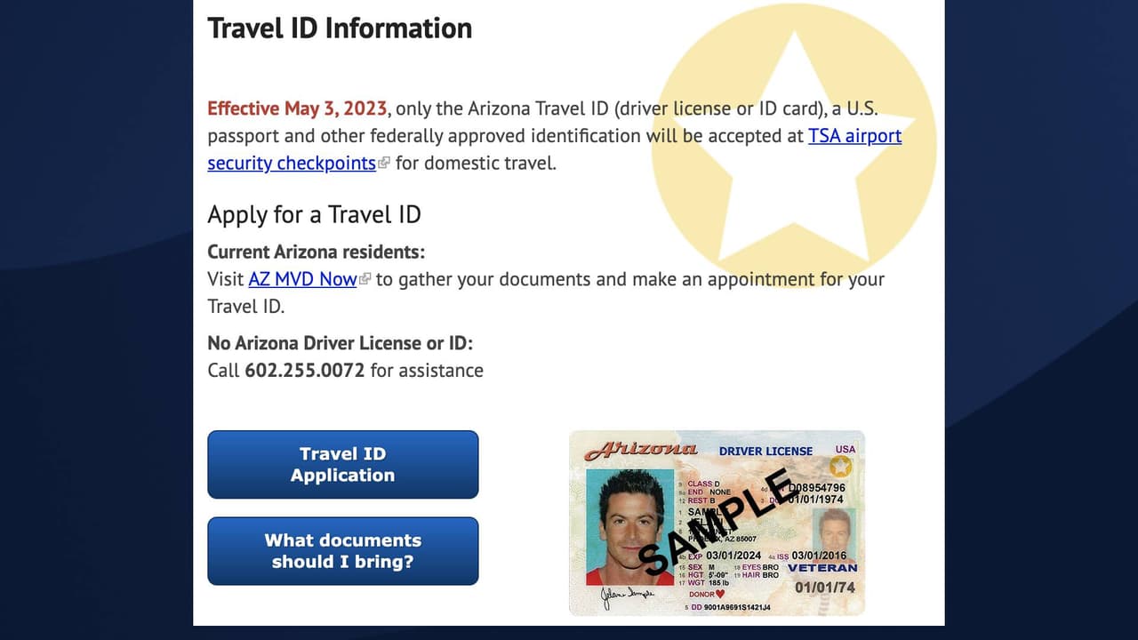 El costo del ‘Real ID’ es de $25 dólares. Esta identificación requiere documentos que comprueban la identidad, el seguro social y el domicilio. Para obtener el Real ID los interesados deben iniciar el proceso a través de 
<b><a href="https://azmvdnow.gov/home" target="_blank">azmvdnow.gov/home</a></b> .
<br>