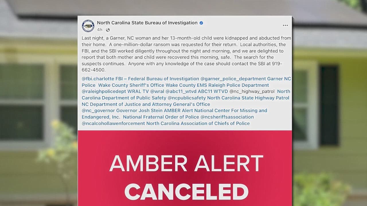 <b><h2 class="cms-H2-H2">La liberación de Alondra y su hija </h2></b>
<br>
<br>📌 A
<b> </b>eso de las 7:00 de la mañana, una persona de Wake Forest, a 30 millas de Garner, se comunicó con las autoridades para decirles que una mujer con un bebé había llegado a su casa para pedir ayuda. 
<br>
<br>📌 La Policía de Garner dijo que las víctimas habían sido
<b> </b>“recuperadas a salvo” y que no presentaban lesiones.