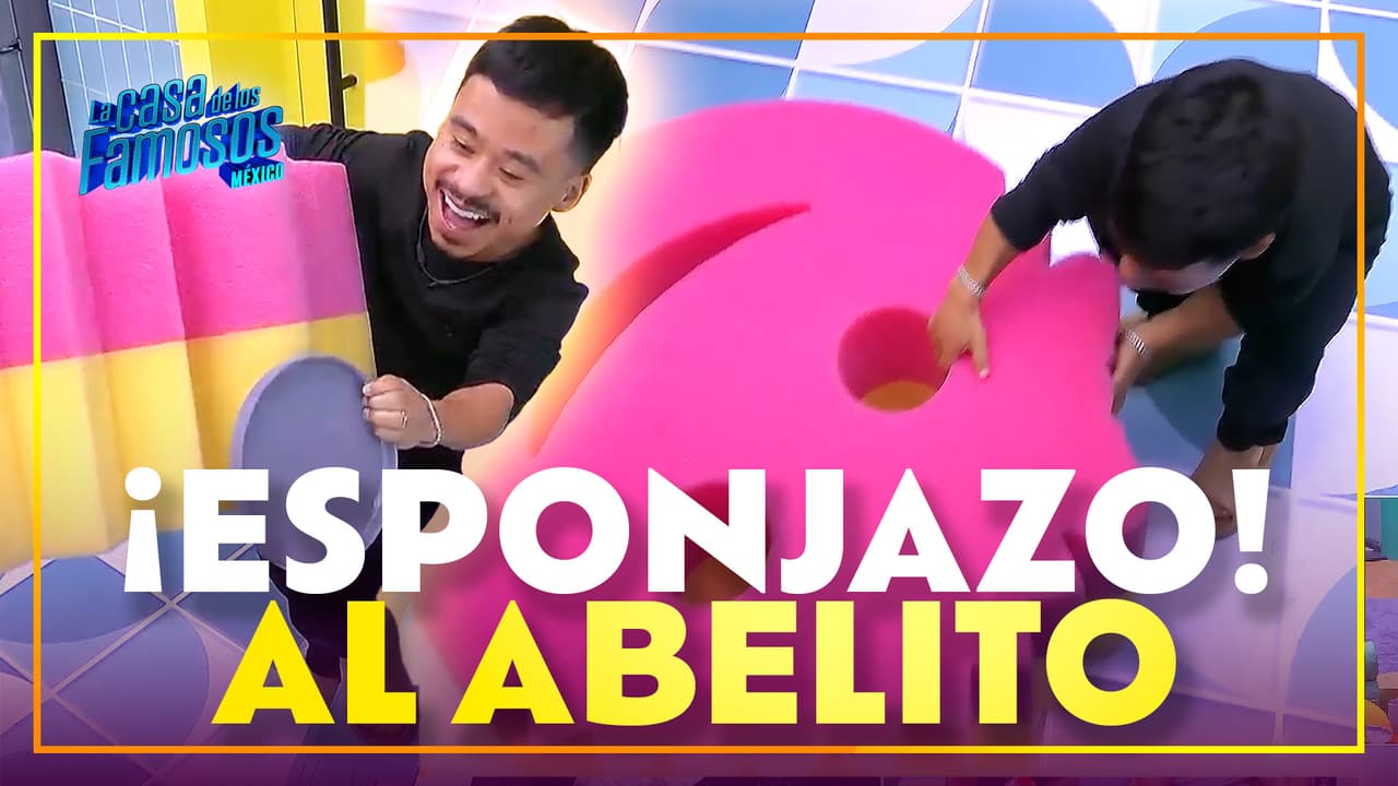 ¡Le lanzan una ESPONJA GIGANTE al Abelito!