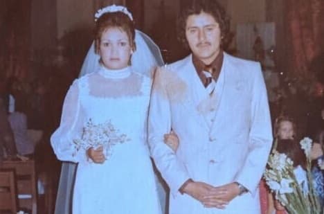 Carmen and Salvador on the day of their marriage 42 years ago, on February 18, 1978. "He is my other half. He's been my co-worker all my life, always together wherever we go. Because he has always supported me in what I like to do: cooking," says Carmen.