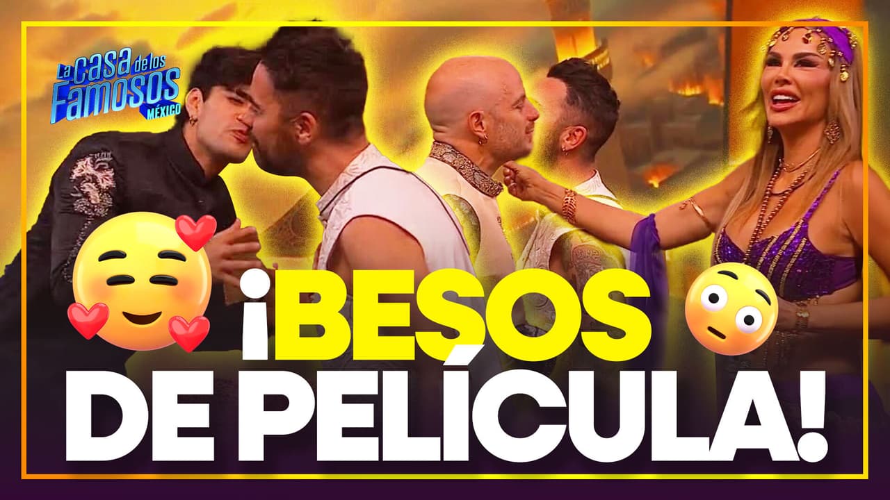 Besos de telenovela frente a la cámara de La Casa de los Famosos México