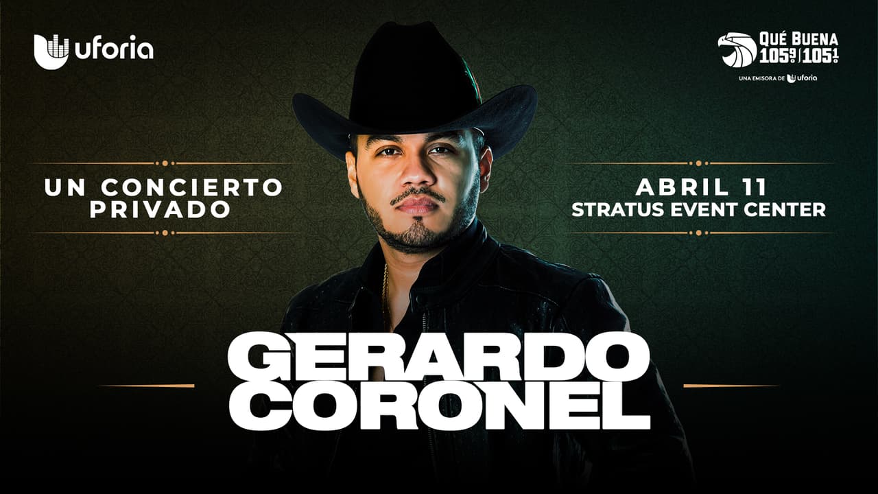 Gerardo Coronel estará en concierto privado con Qué Buena Phoenix 