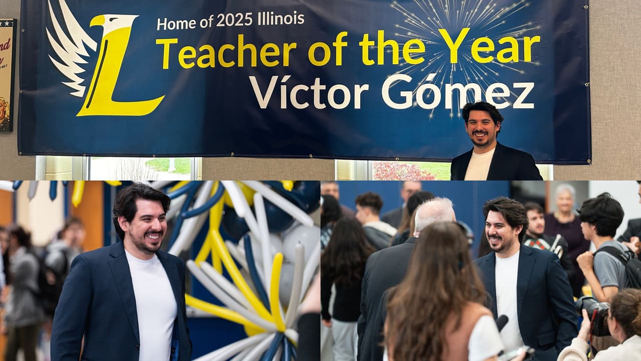 Víctor Gómez, maestro de química bilingüe, es nombrado Maestro del Año en Illinois 2025