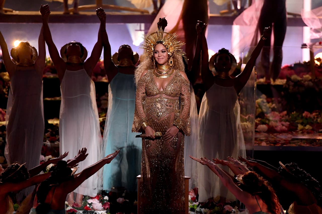 LOS ANGELES, CA - FEBRUARY 12: Recording artist Beyonce performs onstage during The 59th GRAMMY Awards at STAPLES Center on February 12, 2017 in Los Angeles, California. (Photo by Kevin Winter/Getty Images for NARAS)