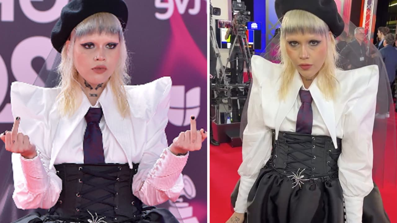 Bruses causa revuelo con su original look en los Latin GRAMMY 2023: "Soy como una Hannah Montana emo"
