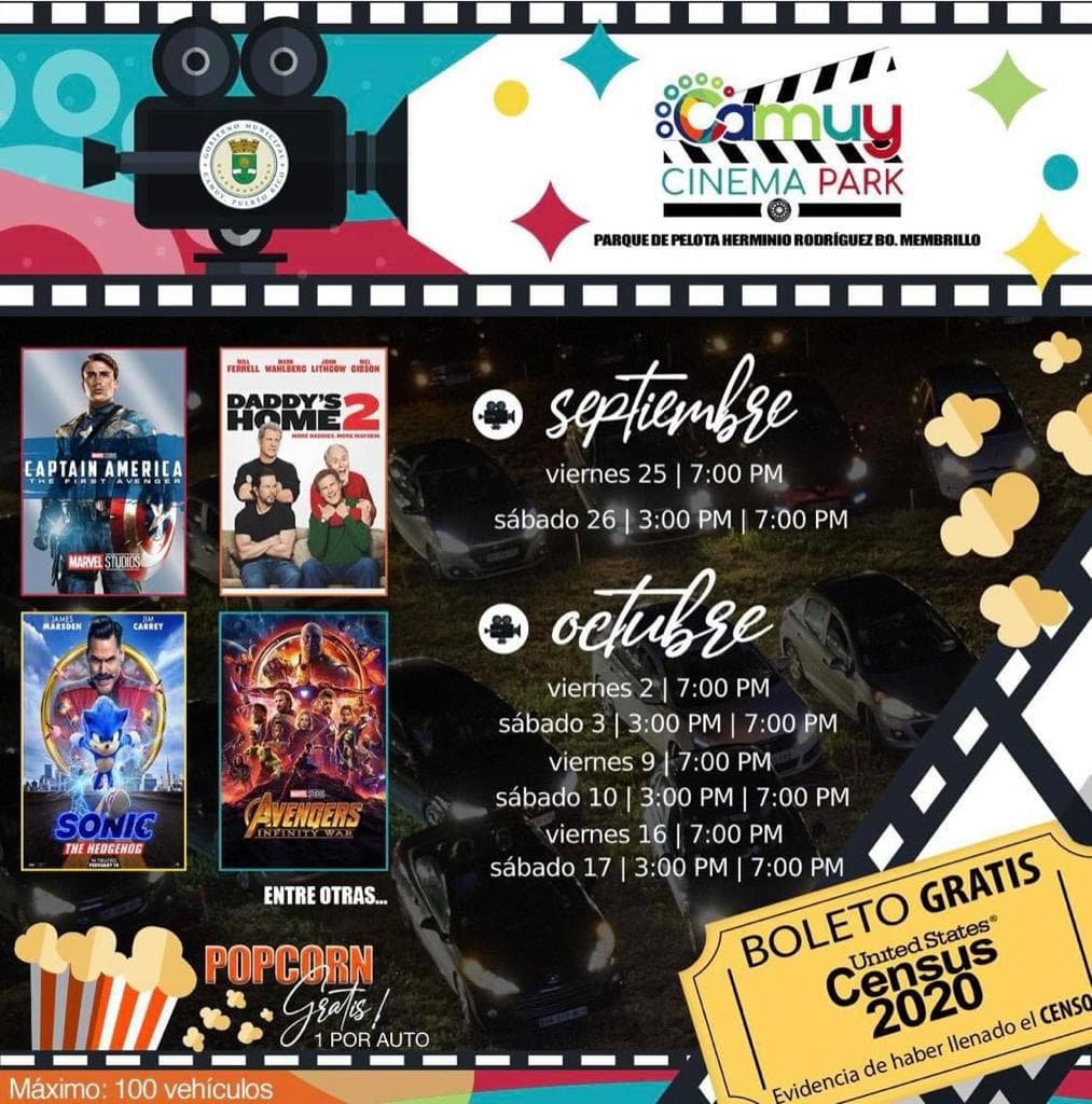Camuyanos tendrán cine gratis en el nuevo Camuy Cinema Park
