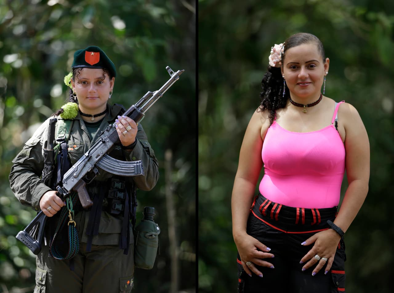 Diana Marcela, 28 años. Quiere concluir la secundaria y estudiar Fotografía al desmovilizarse. Han pasado 13 años en el frente 49 de las Farc.
