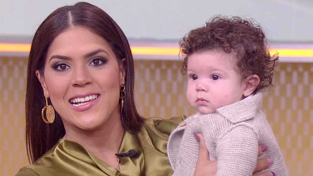 Muy emocionada, Francisca le dio la bienvenida a baby Gennaro por primera vez en Despierta América