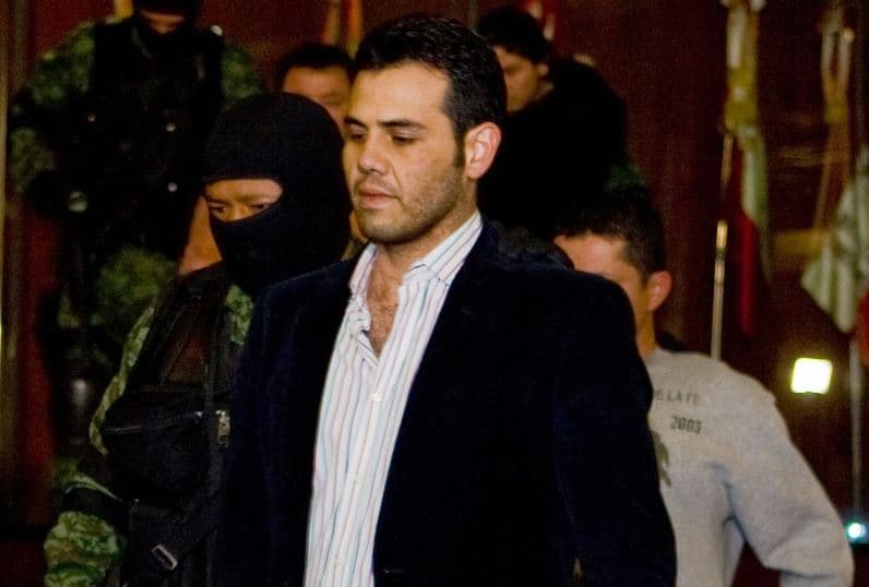 Vicente Zambada Niebla, quien fue operador financiero del Cartel de Sinaloa, tras su arresto en la Ciudad de México en marzo de 2009.
