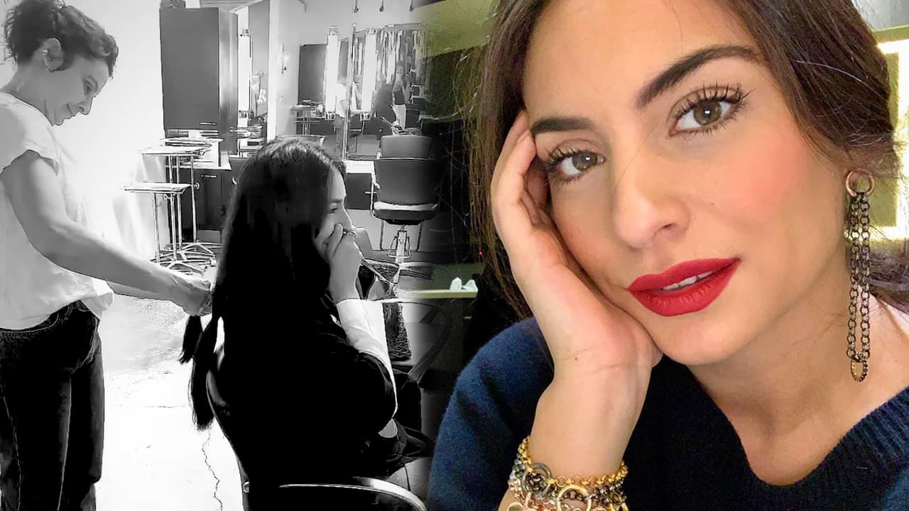 Temblando y conteniendo los gritos Ana Brenda se corta el cabello y anuncia cambios en su vida
