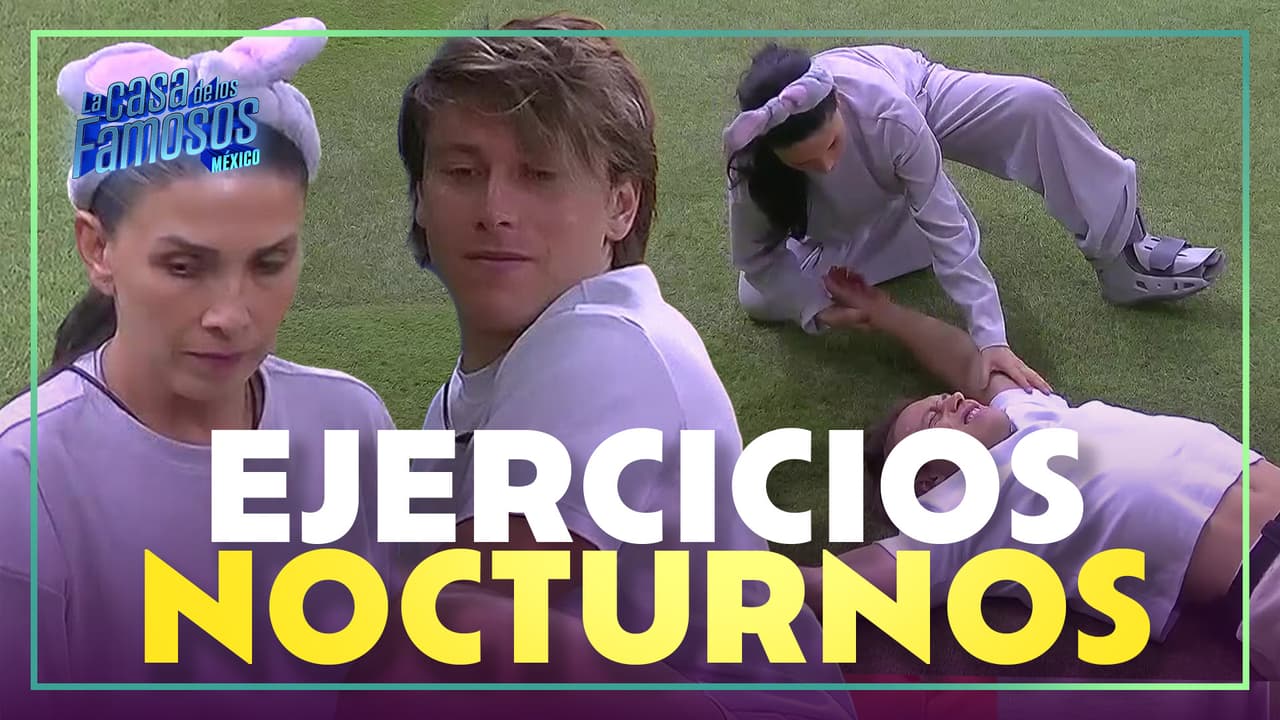 A media noche, Dalílah y Aldo se relajan con estiramientos