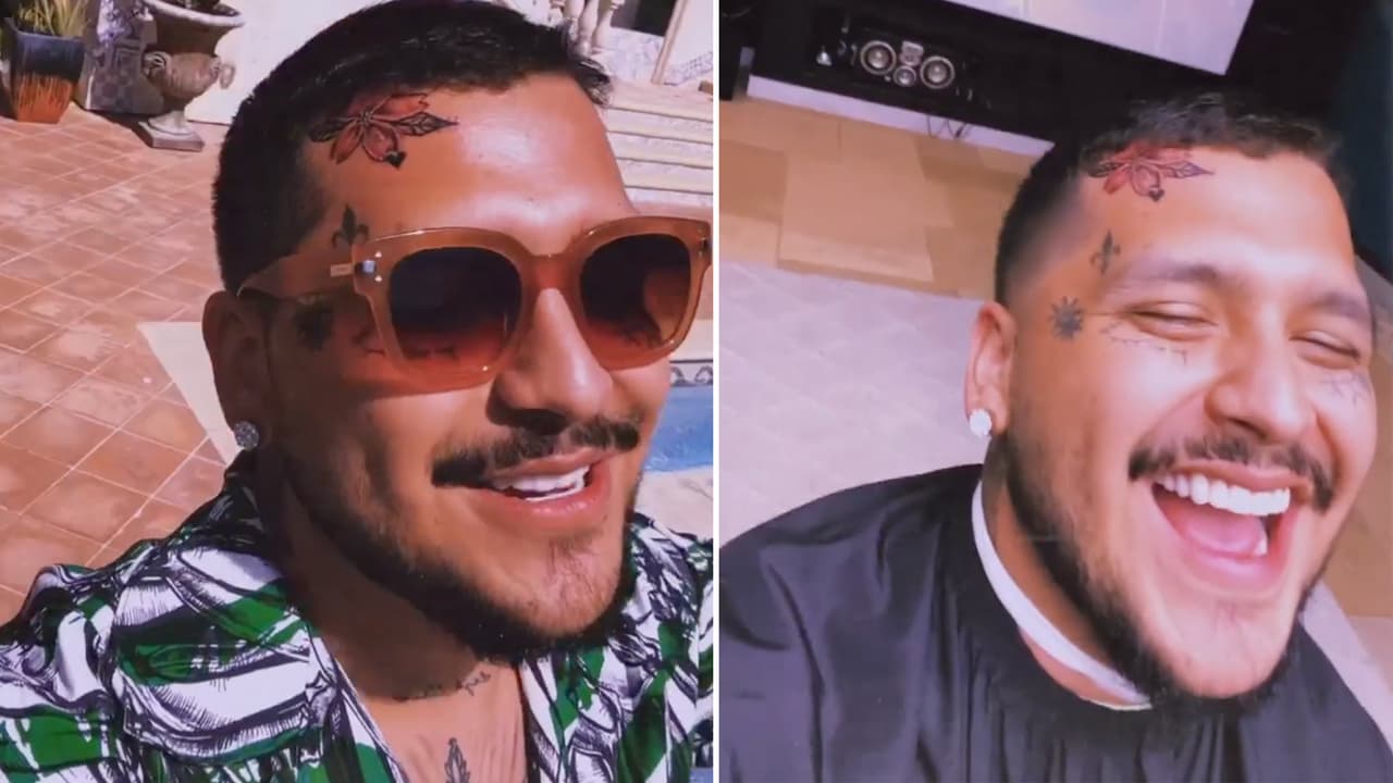 ¿Qué le pasó?: Nodal deja ver sus nuevos tatuajes y un pequeño derrame en su ojo