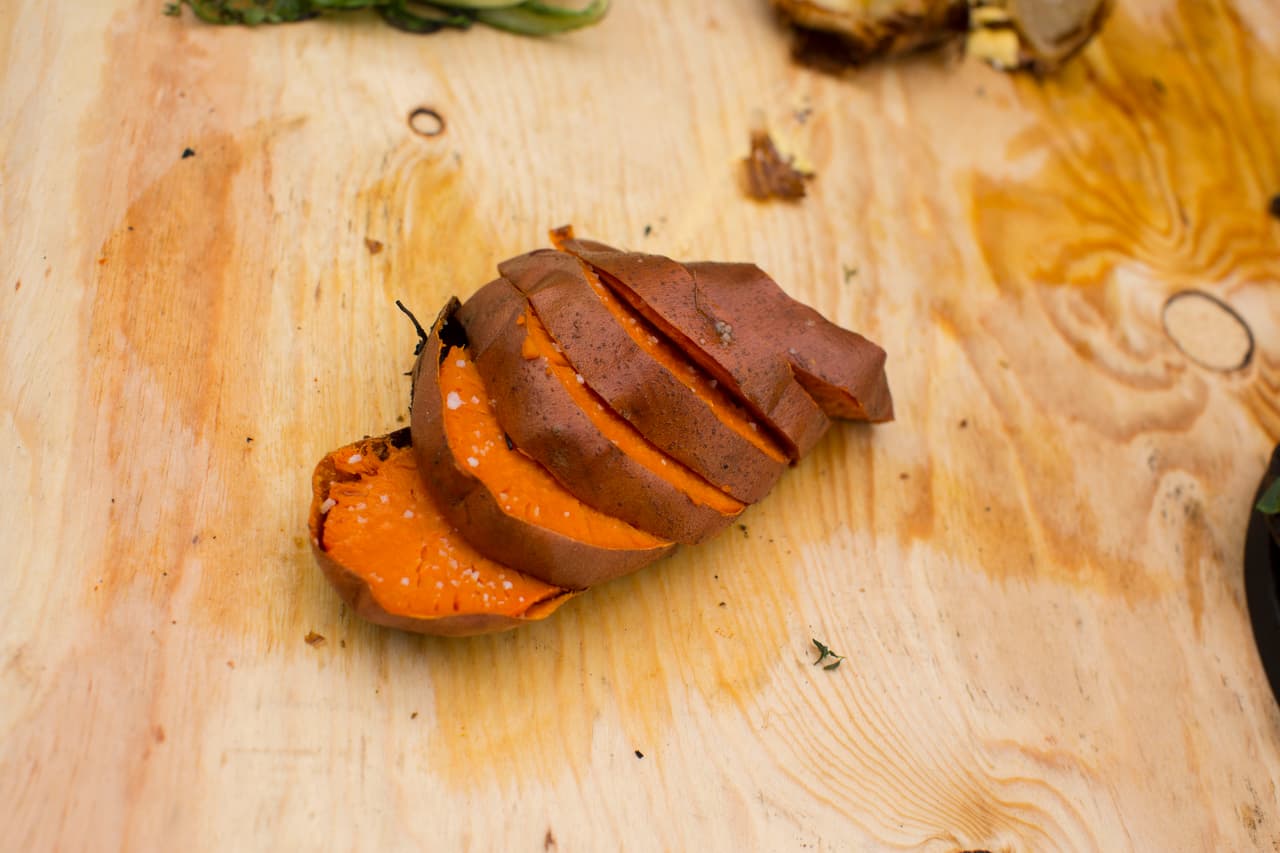 Mira que fácil es preparar sweet potato a la parrilla 
