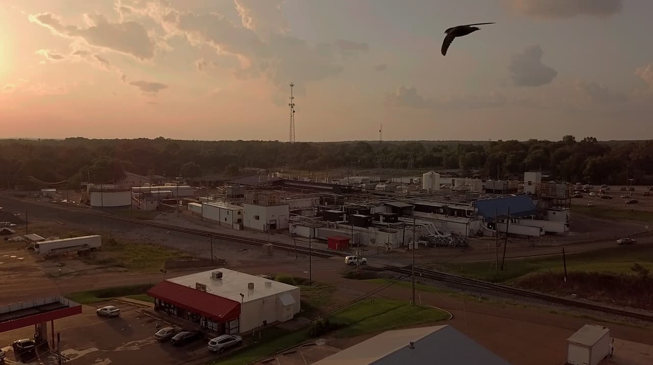 Aerial view of the Koch Foods chicken processing plant in Morton, Mississippi.