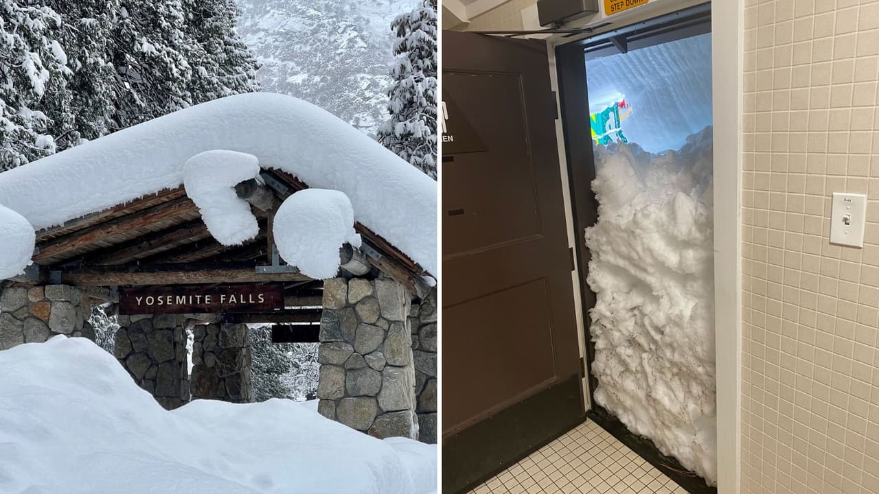 Así se veía el Parque Nacional Yosemite luego del sistema de tormentas registrado en el Valle Central los primeros días de marzo. La nieve alcanzó hasta los 15 pies de altura, según informó el Servicio de Parques Nacionales.