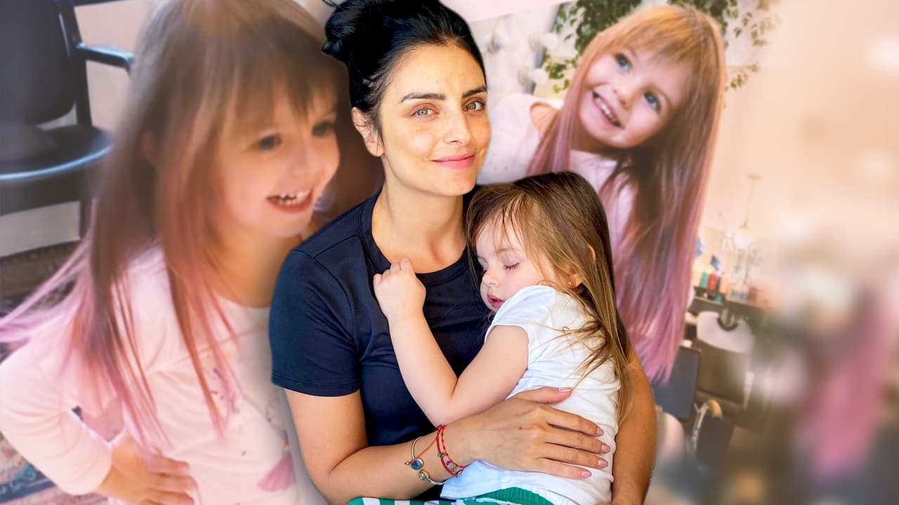 Le tiñen el pelo a Kailani de “rosa como sirena” y Aislinn Derbez teme que no se lo vuelva a lavar