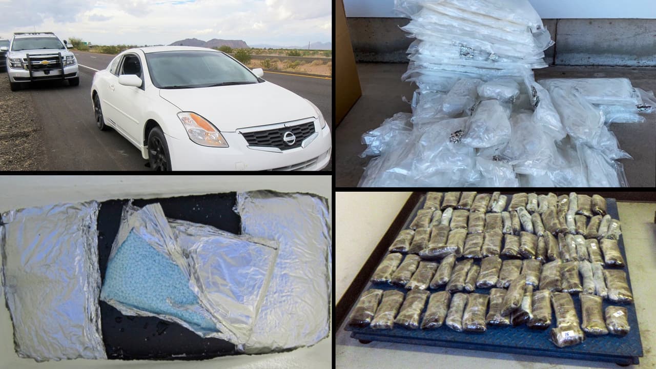 Las drogas fueron incautadas en carreteras del sur de Arizona, los vehículos se dirigían a Phoenix. El valor comercial se estima en $5.1 millones.