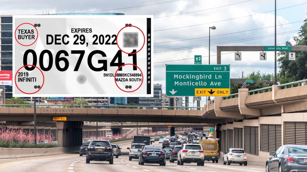 Las placas de papel temporales en Texas tendrán nuevo diseño anunció el Departamento de Vehículos Motorizados