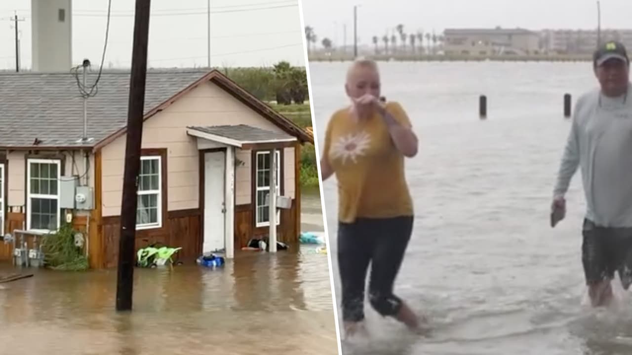 Así es como la tormenta tropical Alberto entra a la ciudad de Corpus Christi y varias playas de la costa de Texas. Aunque la tormenta tiene trayectoria directa a México, las lluvias están afectando al Estado de la Estrella Solitaria.