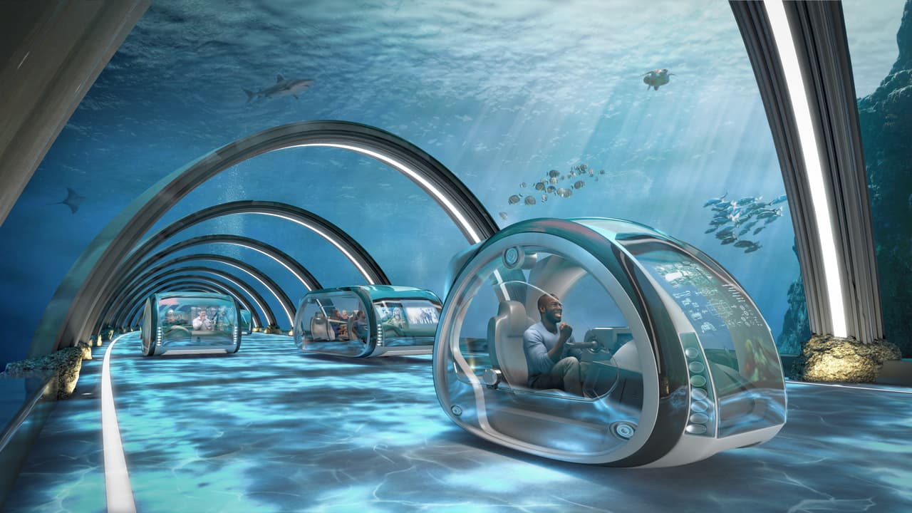 Este trabajo, auspiciado por la tecnológica surcoreana 
<a href="https://www.samsung.com/uk/explore/kings-cross/" target="_blank">Samsung</a>, predice que en 2069 “los viajes irán más arriba, más abajo e incluso hacia las estrellas”. Adelanta que se crearán autopistas submarinas, por las que circularán cápsulas a través de un sistema de tubos. Estas vías bajo el agua, proyectadas en línea recta y sin los obstáculos de la variada superficie terrestre, realizarian conexiones muy rápidas entre Reino Unido y Europa continental, por ejemplo.