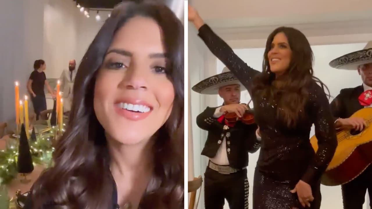 Francisca cantó y bailó mariachi durante una cena con amigos de la que fue anfritriona