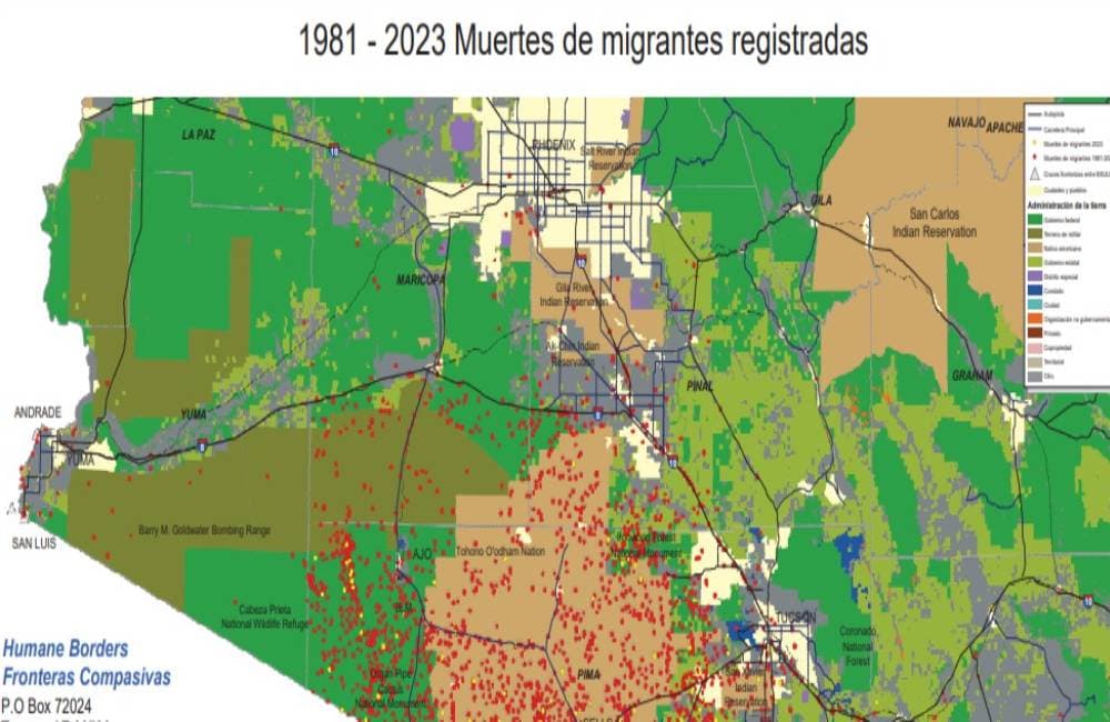 Decesos en la frontera de Arizona.