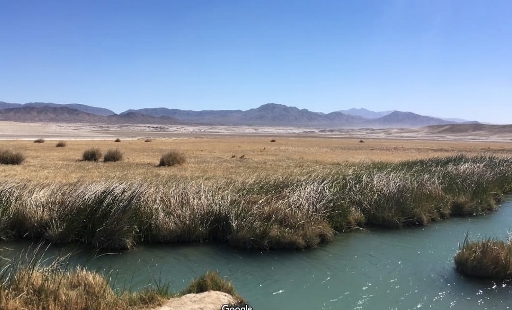 <b><a href="https://goo.gl/maps/mqQBAVFY7gXuLFoA6" target="_blank">Tecopa Mud Baths</a></b> es otra opción gratuita ubicada al sur de 
<b>Death's Valley, a 5 horas al este de Bakersfield. </b>Es un lugar agreste donde no hay instalaciones, ni basureros. Desde el estacionamiento que está al borde de la carretera, 
<b>son 500 pies de caminata para llegar a los a los manantiales. </b>
<br>El fondo de la piscina es un lecho de barro fino y limoso que los bañistas suelen aplicar sobre su piel. Los manantiales pueden tener un olor ligeramente a azufre cuando el lodo del fondo se agita y las burbujas de aire flotan hacia la superficie.