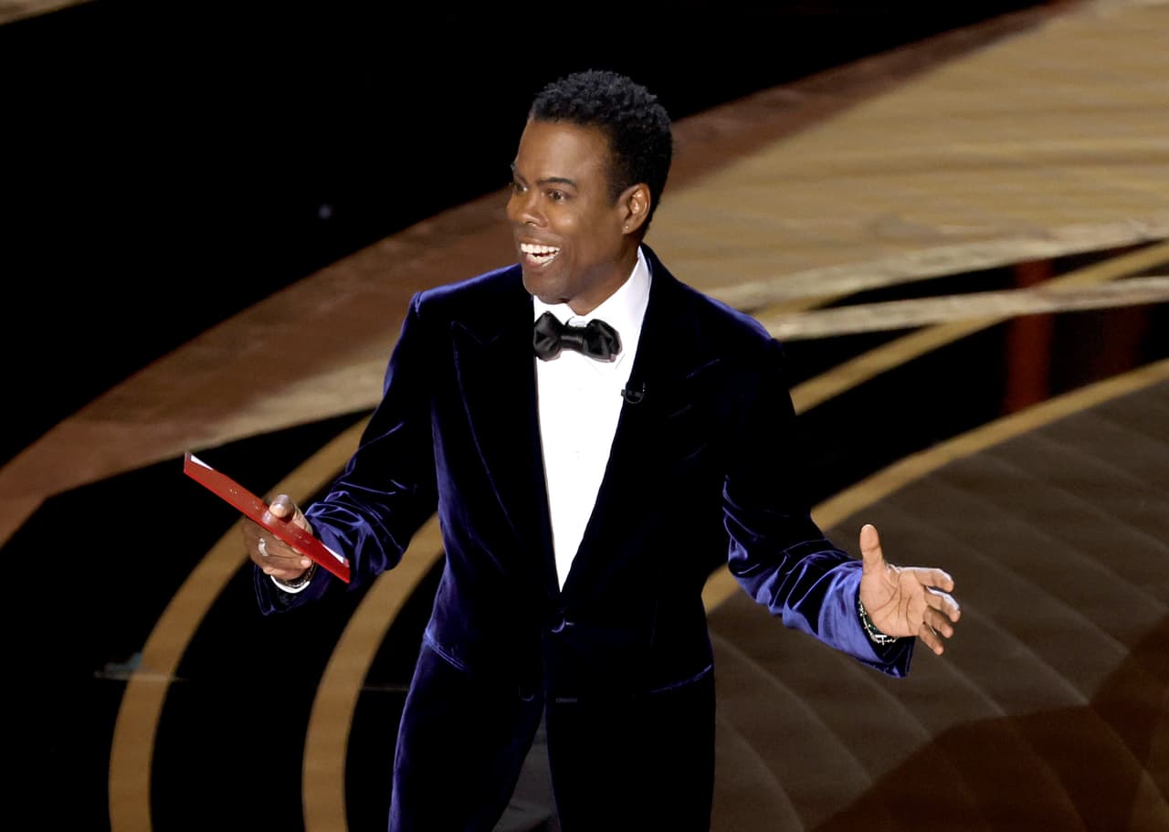 Chris Rick momentos antes del altercado con Will Smith.