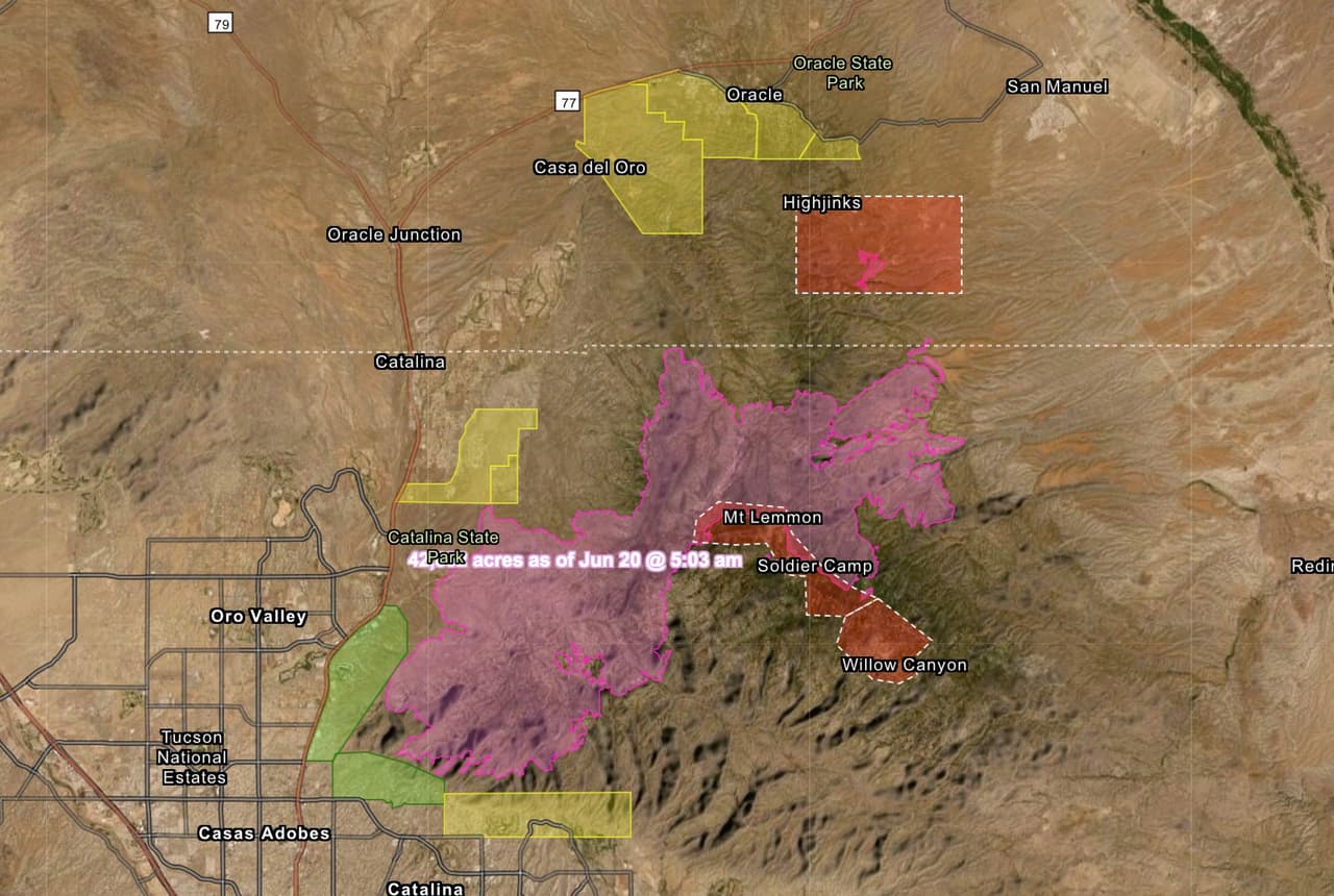 <a href="https://pimamaps.maps.arcgis.com/apps/View/index.html?appid=bce220de66eb45f898608f80dc3f346b" target="_blank">Haz clic aquí </a>para ver las áreas que tiene orden de evacuación. Usted puede llamar a la línea telefónica de información sobre incendios: (520) 329-7439, desde las 8 AM hasta los 8PM. 
<br> 
<br>