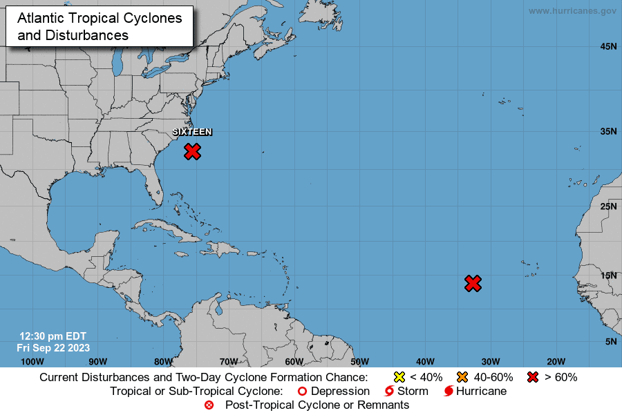 Lluvias y fuertes vientos; emiten advertencia de tormenta tropical para la costa de Carolina del Norte durante el fin de semana 